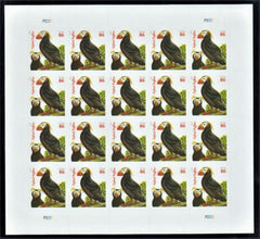 US 4737a Tuffled Puffins Black year date, Overall Tagging, Printed with 4 process colors.