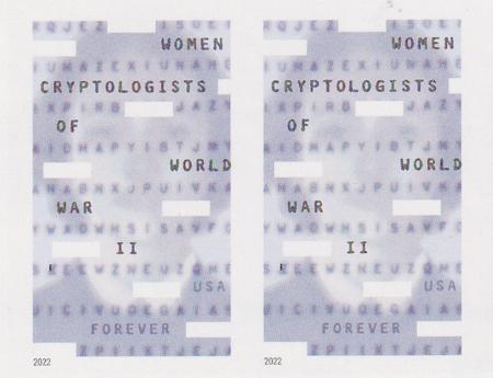 US 5738a Modern Imperf Women Cryptologists Pair