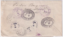 US 1919 C2 on Cover from Worcester MA to Sweden via NY