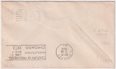 US 1933 C18 FDC Miami, FL to Chicago, Addressed to MN