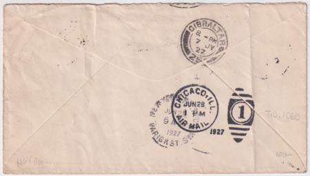 US 1927 Cover sent Air Mail via Comm. Byrd's Aeroplane "America"