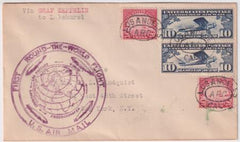US 1929 Zeppelin Around the World Flight Cover, Los Angeles to Lakehurst