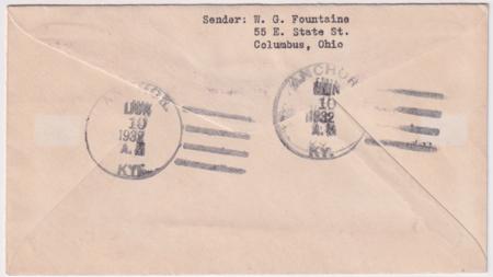US Kentucky, Anchor 711, 714, U525 Fancy Cancel Cover, Anchor