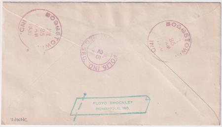 US Indiana, Boggstown 632, 636, 642, 688 Fancy Cancel Cover, Crescent Moon, Star