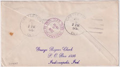 US Indiana, Castleton 637, 642, 683  Fancy Cancel Cover, Negative Castle in Rectangle