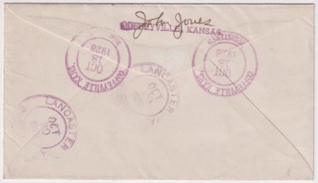 US Kansas, Coffeyville 496, 639 Fancy Cancel Cover, Shield