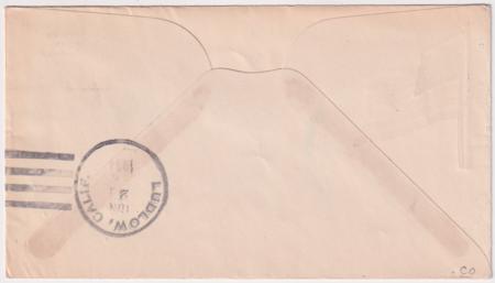 US West Virginia, Crow 728 Fancy Cancel Card, Crow Cancel