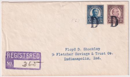 US Illinois, Dwight 557, 564 Fancy Cancel Cover, "D"