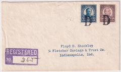 US Illinois, Dwight 557, 564 Fancy Cancel Cover, "D"