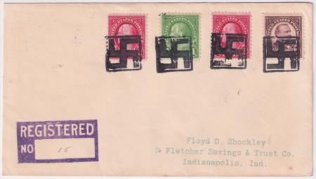 US Kentucky, Ed 564, 632, 634 Fancy Cancel Cover, Swastika