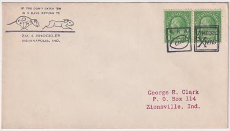 US Kentucky, Ed 632 Fancy Cancel Cover, URA, Egg in Square, and  Xmas in Square