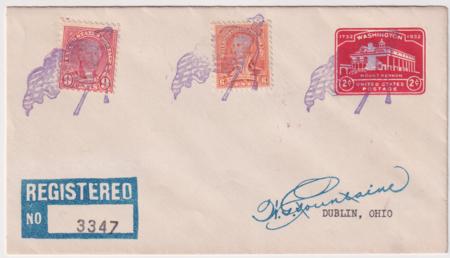 US Arizona, Fladstaff 640, 711, U525 Fancy Cancel Cover, American Flag
