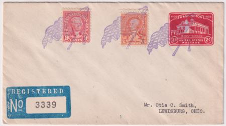 US Arizona, Fladstaff 640, 711, U525 Fancy Cancel Cover, American Flag