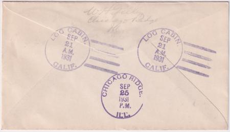US California, Log Cabin 564, 683 Fancy Cancel Cover, Log Cabin