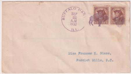 US Illinois, Buffalo Hart 706  Fancy Cancel Cover