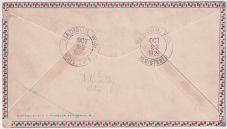 US Wisconsin, Madison 650, C10, C11 Fancy Cancel Cover, Cow