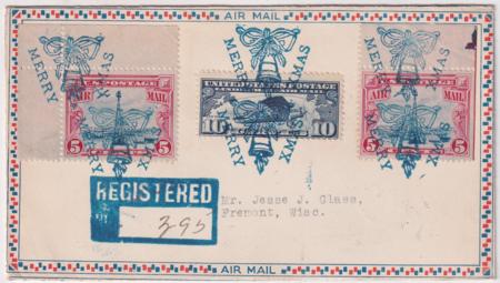 US South Carolina, Pacolet Mills C10, C11 Fancy Cancel Cover, Christmas Bells