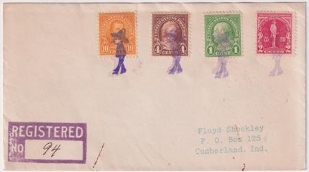 US Indiana, Mexico 632, 636, 642, 688 Fancy Cancel Cover, Man in Sombrero, Hat