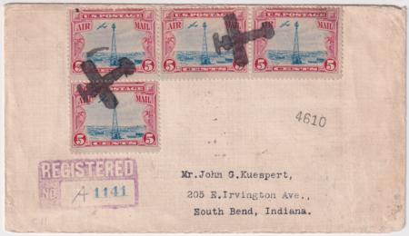 US California, Oakland C11 Fancy Cancel, Airplane