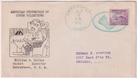 US Oregon, Greenleaf 727 Fancy Cancel Cover, Arm