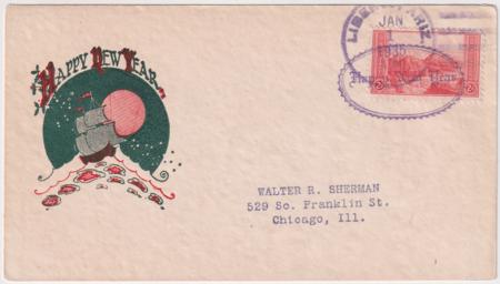 US Arizona, Liberty 741 Fancy Cancel Cover, New Year