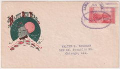 US Arizona, Liberty 741 Fancy Cancel Cover, New Year