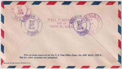 US Pennsylvania, Sharon C9 Fancy Cancel Cover, Freemason, Compass