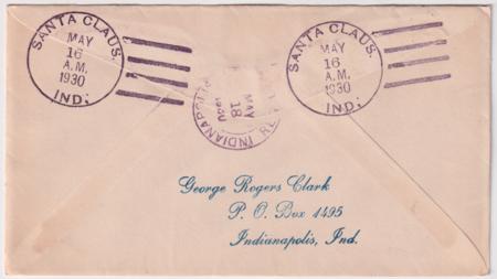 US Indiana, Santa Claus 632, 634, 642, 651, 683 Fancy Cancel Cover, Santa Full  Figure