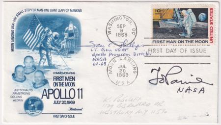 US 1969 C76 FDC Signed by T. O. Paine and Sam C. Phillips, NASA