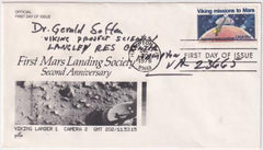 US 1978 1759 FDC Signed by Dr. Gerald Soffen,  Chief Scientist Viking Project