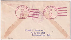 US Indiana, Santa Claus 597, 634, 642 Fancy Cancel Cover, Santa Bust