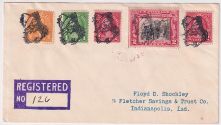 US Indiana, Santa Claus 632, 634, 642, 651 Fancy Cancel Cover, Santa Bust