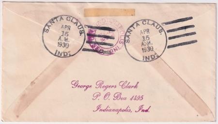 US Indiana, Santa Claus 632, 634, 642, 651 Fancy Cancel Cover, Santa Bust