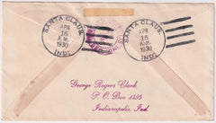 US Indiana, Santa Claus 632, 634, 642, 651 Fancy Cancel Cover, Santa Bust