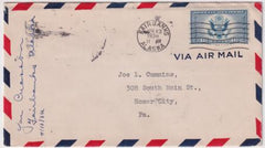 US 1936 CE1 on Airmail Cover Signed by AK Bush Pilot, Joe Crosson