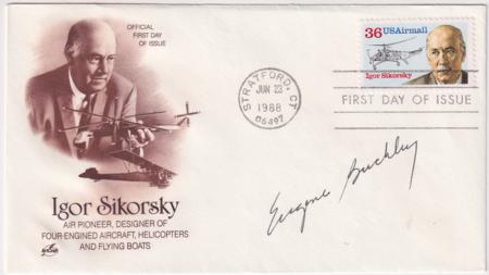 US 1988 C119 FDC Signed by President Sikorsky, Aircraft Corp.