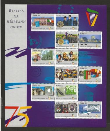 Ireland 1096 Irish State 75th Anniv. Type of 1997 Sheet