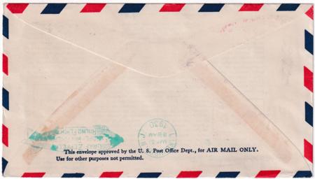 US 1930 C15 VF Stamp on VF Airmail Cover Sent to NJ