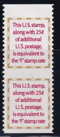 US Errors And Proofs After 31 # 2521a Vertical pair, imperforate horizontally
