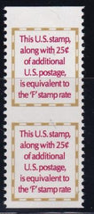 US Errors And Proofs After 31 # 2521a Vertical pair, imperforate horizontally