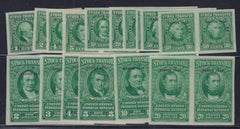 US Revenues # RD85 Complete set imperforate pairs, no gum as issued, very rare!