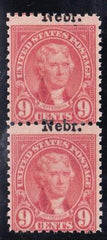 US Errors #678 Mint, NH Pair Ovpt shifted very high!