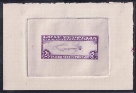 US Airmails #C15(CF1) MINT XF Large Die proof in Purple unlisted.