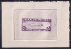 US Airmails #C15(CF1) MINT XF Large Die proof in Purple unlisted.