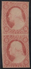 US Classics #11a MINT H F - VF OG Vertical paiur, 3 1/2 margins left outer line recut on both plate 3 POS 29L//79L Cat Value  $650