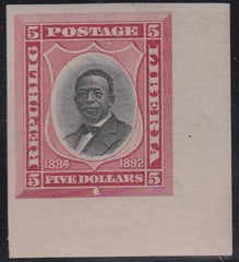 Liberia #49var MINT HINGED imperf corner