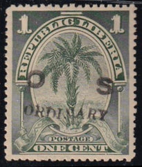 Liberia #65 MINT HINGED signed brun & another Cat Value  $37.50