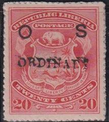 Liberia #74 MINT HINGED stuck on paper Cat Value  $42.50