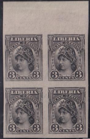 Liberia #94var MINT HINGED imperf marg. Block