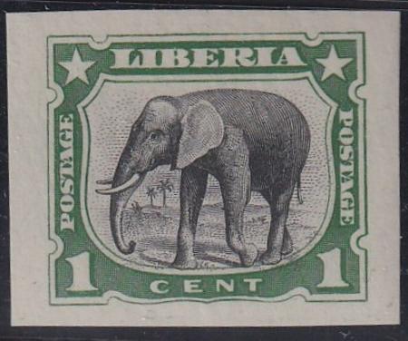 Liberia #101b MINT HINGED imperf Large margins Single Cat Value  $13.50